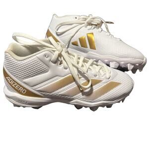adidas Adizero Impact.2 Youth Football Cleats White Gold Size 2